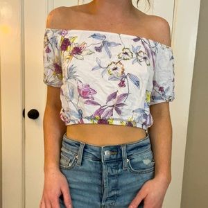Floral off the shoulder top